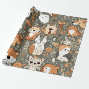 Niedlicher Tiere Geschenkideen Papier Geschenkpapier