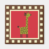 Niedlicher Tiere Giraffe Magnet (Vorne)