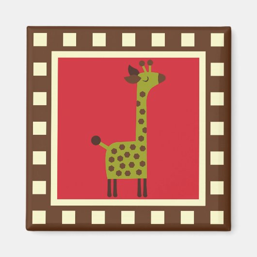 Niedlicher Tiere Giraffe Magnet (Vorne)