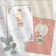 Niedlicher Tiere Hot Air Ballon Giraffe Sloth Zebr