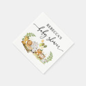 Niedlicher Tiere Jungle Party Babyduschpapier Serviette (Ecke)