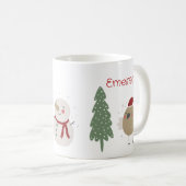 Niedlicher Tiere Kidds Weihnachtsmugge Kaffeetasse (VorderseiteRechts)
