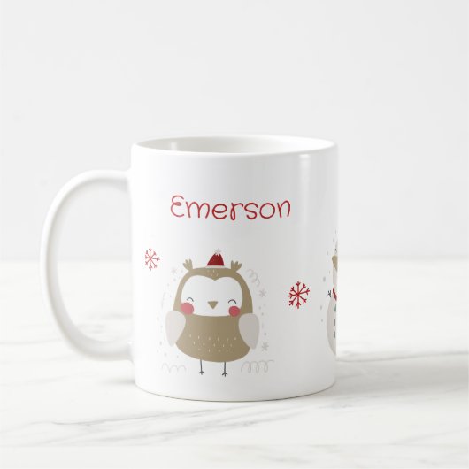Niedlicher Tiere Kidds Weihnachtsmugge Kaffeetasse (Links)