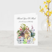 Niedlicher Tiere Kinderdusche geklappt Danke Karte (Gelbe Blume)