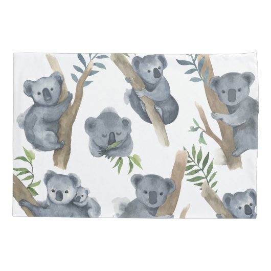 Niedlicher Tiere Koala Pillow Case Kissenbezug (Rückseite)