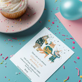 Niedlicher Tiere Music Band Geburtstag Einladung