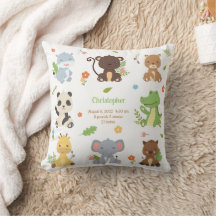 Niedlicher Tiere New Baby Ankündigung