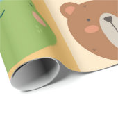 Niedlicher Tiere Patchwork Geschenkpapier (Rolleneckpunkt)