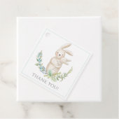 Niedlicher Tiere Personalisierte Green Baby Dusche Geschenkanhänger (Beispiel)