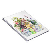 Niedlicher Tiere Spiral Foto Notebook Notizblock (Rechte Seite)