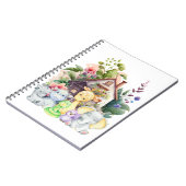 Niedlicher Tiere Spiral Foto Notebook Notizblock (Linke Seite)