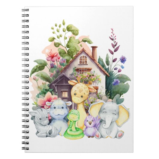Niedlicher Tiere Spiral Foto Notebook Notizblock (Vorderseite)