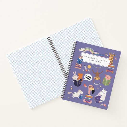 Niedlicher Tiere SpiralNotebook für Zurück in die Notizblock (Innenseite)