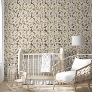 Niedlicher Tiere tanzen Beige Creme Kinderzimmer Tapete
