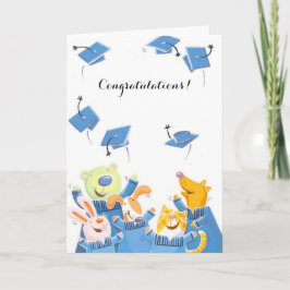 Niedlicher Tiere verdecken Abschluss mit anpassbar Karte