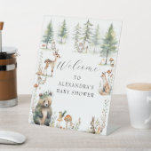 Niedlicher Tiere Waldbärenbär Hirschdusche Sockelschild (In SItu)