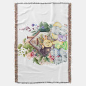 Niedlicher Tiere werfen Blanket Decke (Vorderseite Vertikal)