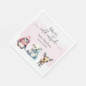 Niedlicher Tiere Winter Baby Girl Dusche Serviette (Ecke)