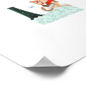 Niedlicher Tiere Winter Wonder Waldmädchen Poster (Ecke)
