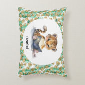 Niedlicher Tiger Buch Dekokissen (Vorderseite(Vertikal))