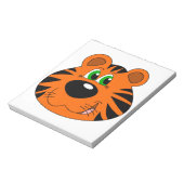 Niedlicher Tiger-Cartoon Notizblock (Rotiert)