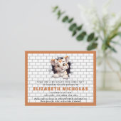 Niedlicher Tiger Cub Peeking Out Einladung Templat (Stehend Vorderseite)