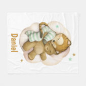 Niedlicher Tiger, der auf einer Wolke schläft Fleecedecke (Vorderseite (Horizontal))