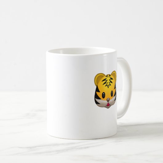 Niedlicher Tiger Emoji Kaffeetasse (VorderseiteRechts)