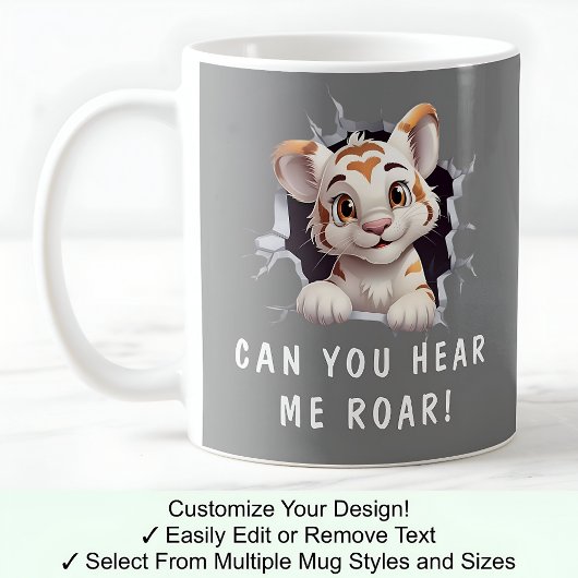 Niedlicher Tiger in einer Tasse! Neuheit für Tiger Kaffeetasse
