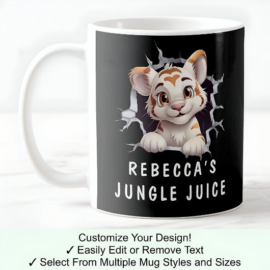 Niedlicher Tiger in einer Tasse! Neuheit für Tiger Kaffeetasse