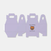 Niedlicher Tiger lila Geschenkschachtel (Ungefaltet)