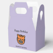 Niedlicher Tiger lila Geschenkschachtel (Geöffnet)