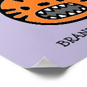 Niedlicher Tiger lila Poster (Ecke)