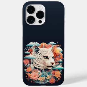 Niedlicher Tiger mit Blume Papier Ausschnitt Case-Mate iPhone 14 Pro Max Hülle
