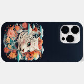 Niedlicher Tiger mit Blume Papier Ausschnitt Case-Mate iPhone Hülle (Rückseite (Horizontal))