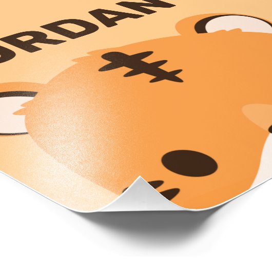 Niedlicher Tiger mit Personalisiertem Foto (Ecke)