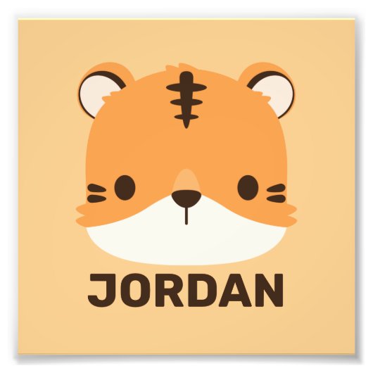 Niedlicher Tiger mit Personalisiertem Foto (Vorne)