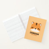 Niedlicher Tiger mit Personalisiertem Namen Notebo Notizblock (Innenseite)