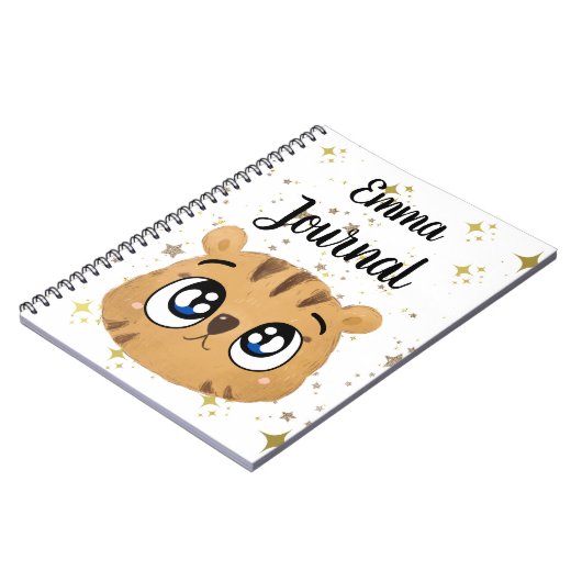 Niedlicher Tiger Notizblock (Linke Seite)