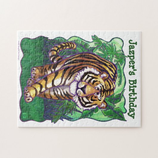 Niedlicher Tiger-personalisiertes Puzzle (Horizontal)