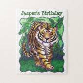 Niedlicher Tiger-personalisiertes Puzzle (Vertikal)
