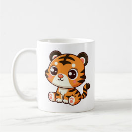 Niedlicher Tiger stehende Pose. Kaffeetasse