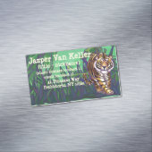 Niedlicher Tiger und Dschungel Magnetische Visitenkarte (Beispiel)