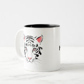 niedlicher Tiger Zweifarbige Tasse (Vorderseite Links)