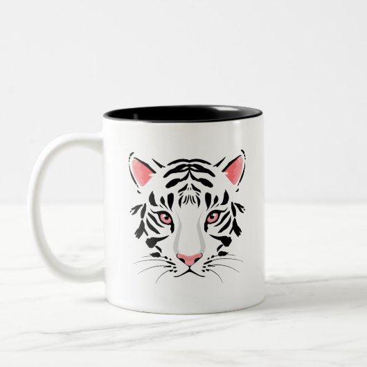 niedlicher Tiger Zweifarbige Tasse (Links)