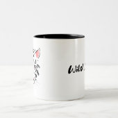 niedlicher Tiger Zweifarbige Tasse (Mittel)