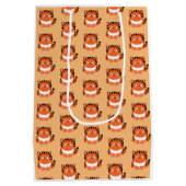 Niedlicher Tigerbeutel im kawaii-Stil Mittlere Geschenktüte (Rückseite)