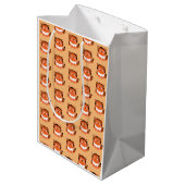 Niedlicher Tigerbeutel im kawaii-Stil Mittlere Geschenktüte (Rückseite Schrägansicht)