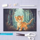 Niedlicher Tigerfreund Seidenpapier (Handwerk)