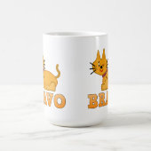 Niedlicher Tigerkatze, tapfer Cartoon Kaffeetasse (Mittel)